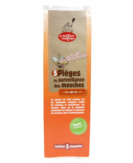 Pièges à mouches à coller x5