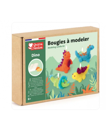 Kit de bougies à modeler dino